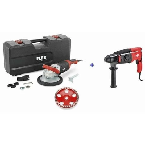 Meuleuse Béton LD 24-6 180 + Marteau CHE 2-28 SDS Plus FLEX - 501549 3 Meuleuse Béton LD 24-6 180 + Marteau CHE 2-28 SDS Plus FLEX - 501549