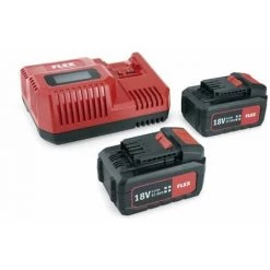 Flex 18V 2x Batterie 5,0 Ah + Chargeur Set Power 55 R