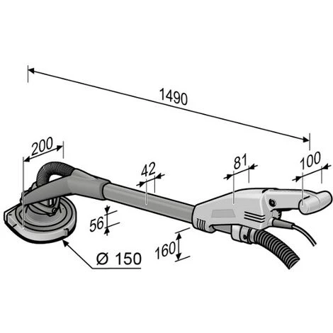 Ponceuse Béton-Giraffe GDE 10 Set Turbo-Jet Pour Murs Et Plafonds Avec Un Boisseau Diamant - Flex 4 Ponceuse Béton-Giraffe GDE 10 Set Turbo-Jet Pour Murs Et Plafonds Avec Un Boisseau Diamant - Flex - Image 2